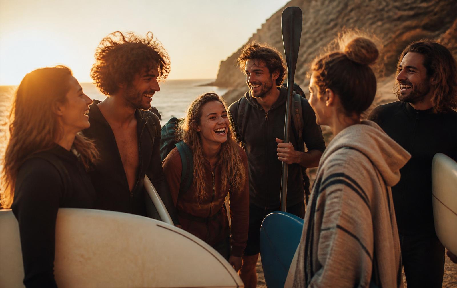 La community THE TRIBE — appassionati outdoor insieme al tramonto